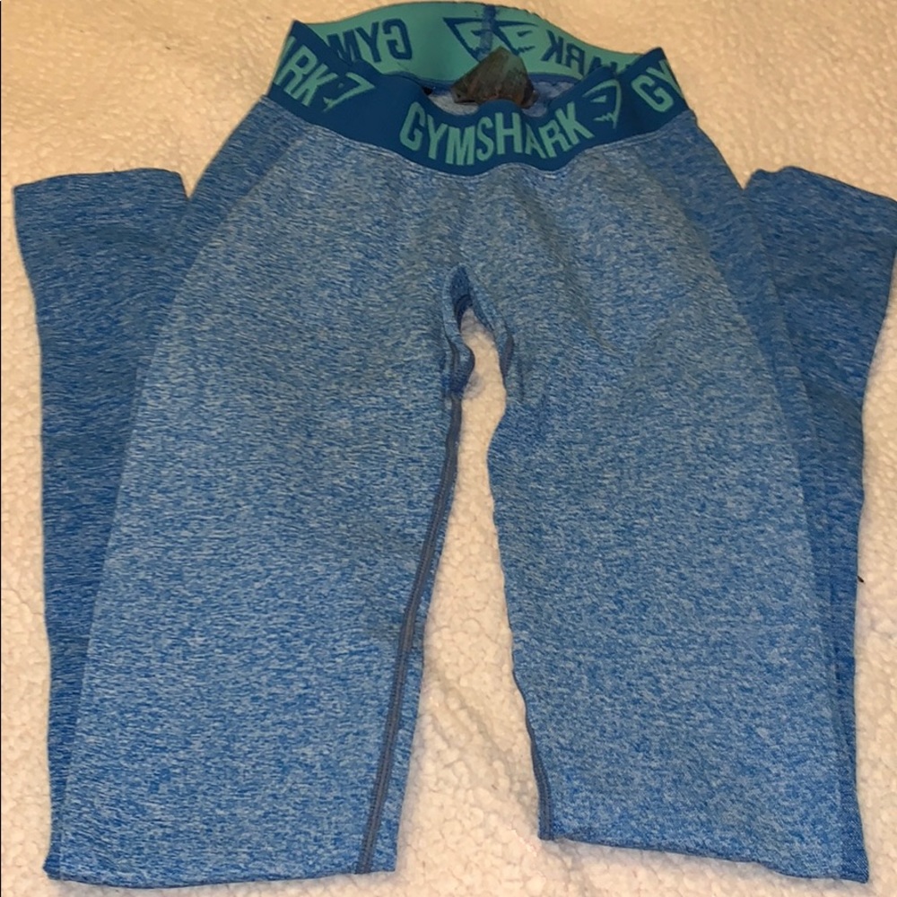 Blue gym shark leggings